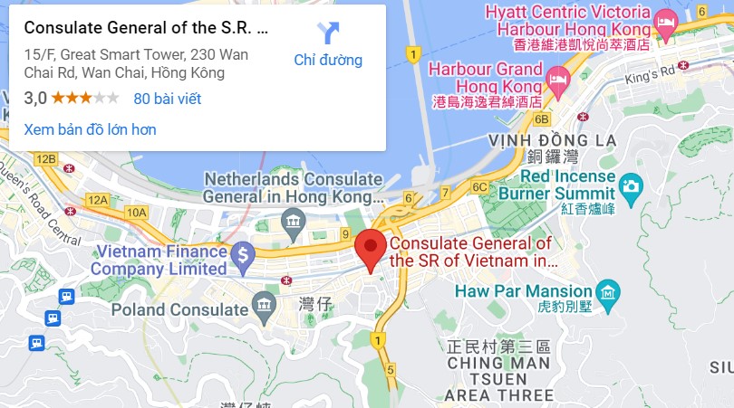 đại sứ quán việt nam tại hong kong