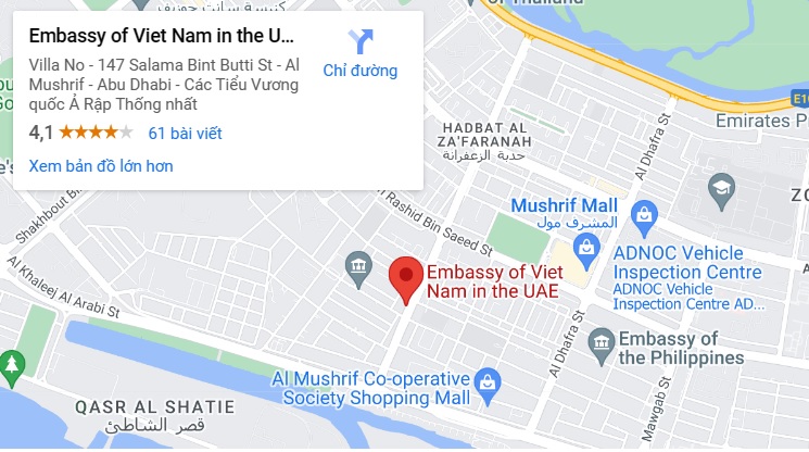 Đại sứ quán Việt Nam tại UAE