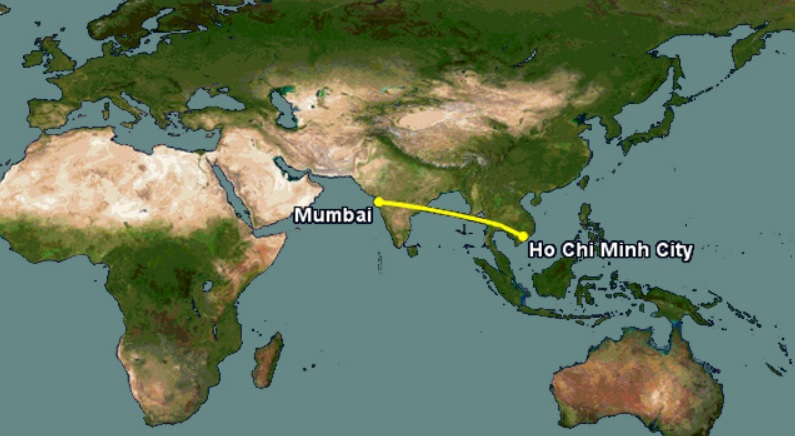 Bay từ Ấn Độ về Việt Nam mất bao lâu thời gian
