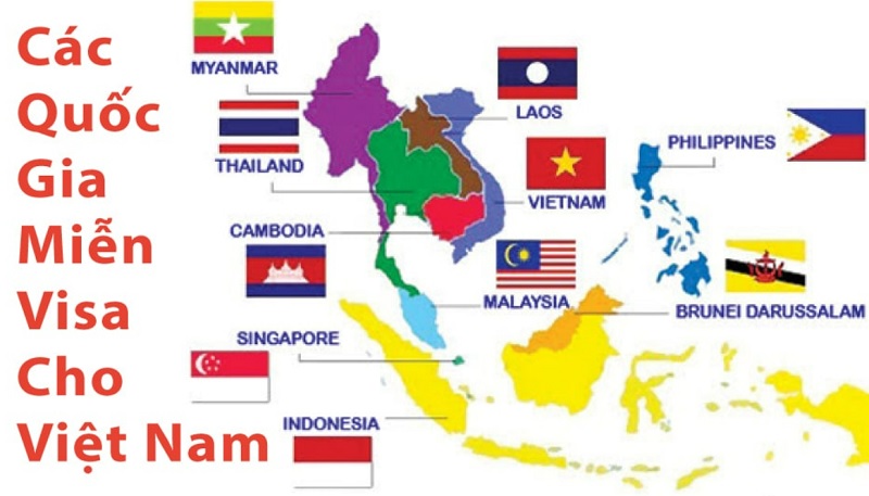 Các nước miễn thị thực cho Việt Nam