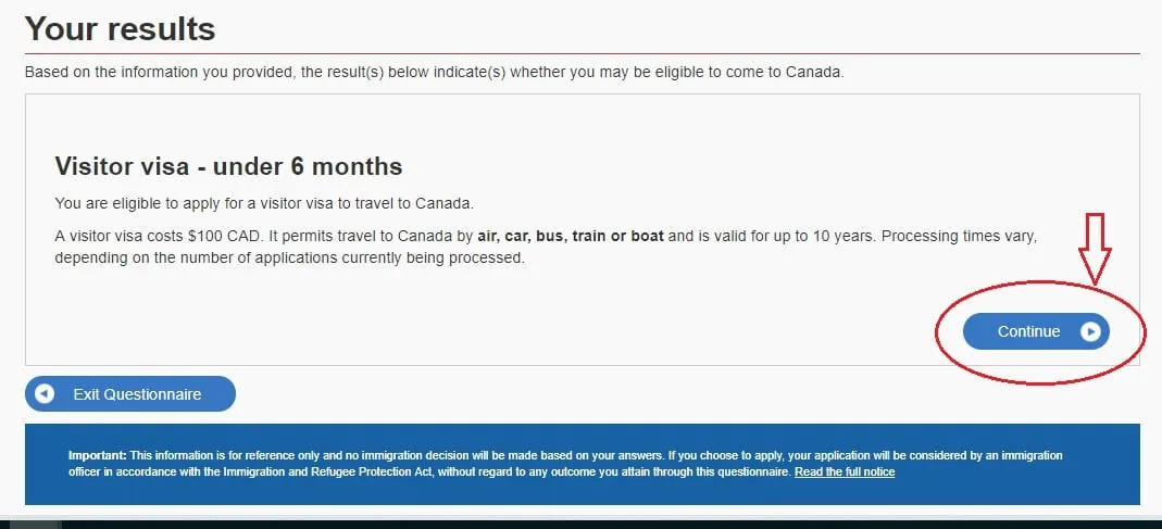 Visa Canada Online
