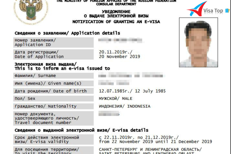 Hướng dẫn hồ sơ xin E-visa Nga